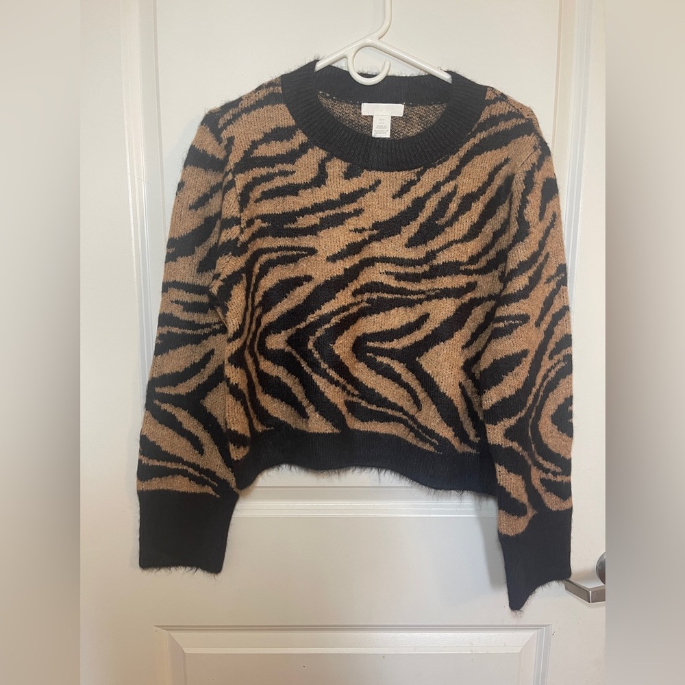 Zebra Print Sweater